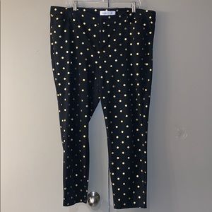 Old Navy gold polka dot pixie pant